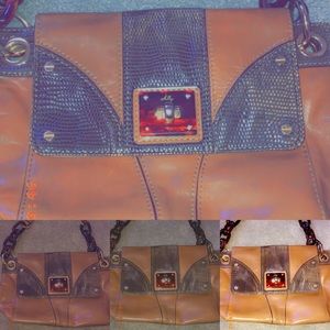 milly leather brown handbag . ☺️